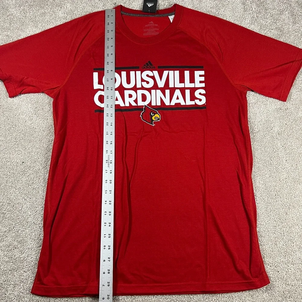 Adidas‎ Mens Large Red NCAA Louisville Cardinals Football Ultimate T-Shirt NWT